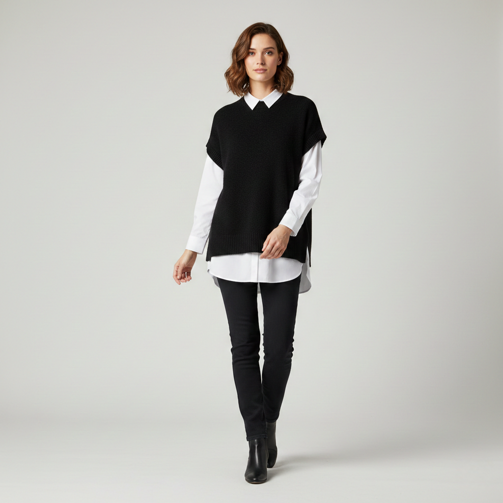 Soft knit jumper vest