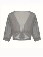 Lightweight Tie-Front Open Blouse