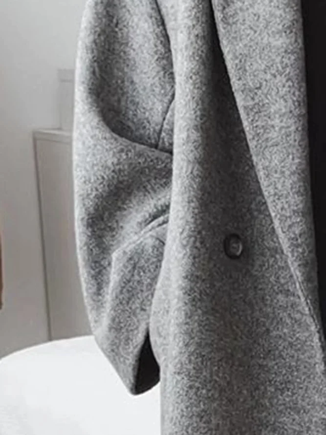 Long Oversized Mixed Wool Coat