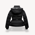 Short Quilted Belted Collared Jacket
