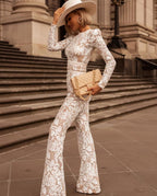 Women's Sparkling Midnight Star Wide-Leg Jumpsuit