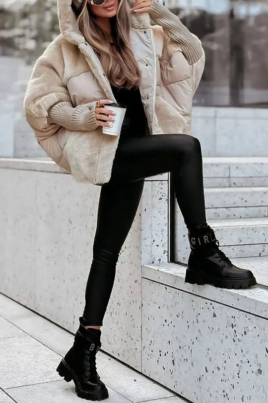 Stylish Padded Faux Fur Jacket
