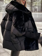 Stylish Padded Faux Fur Jacket