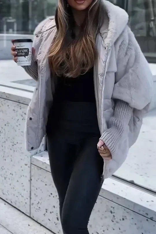 Stylish Padded Faux Fur Jacket