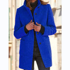 Retro Buttoned Stand Collar Windbreaker