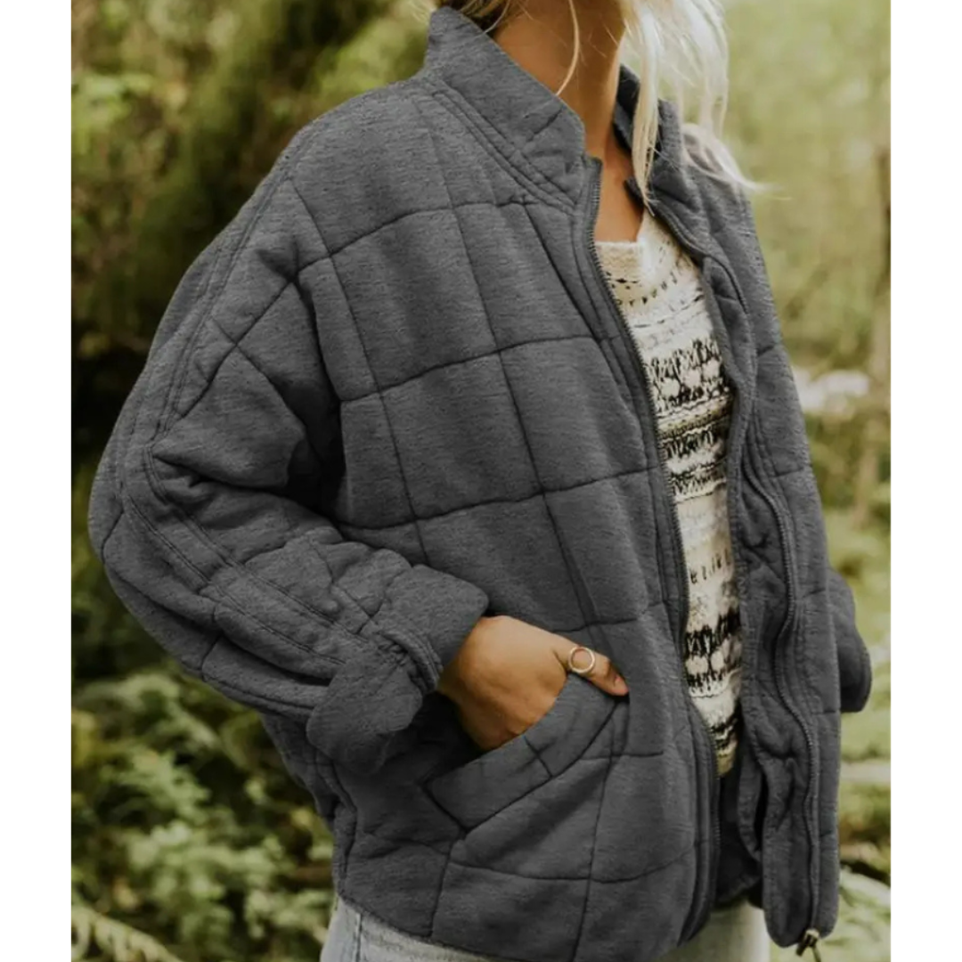 Warm Zip-Up Padded Winter Jacket