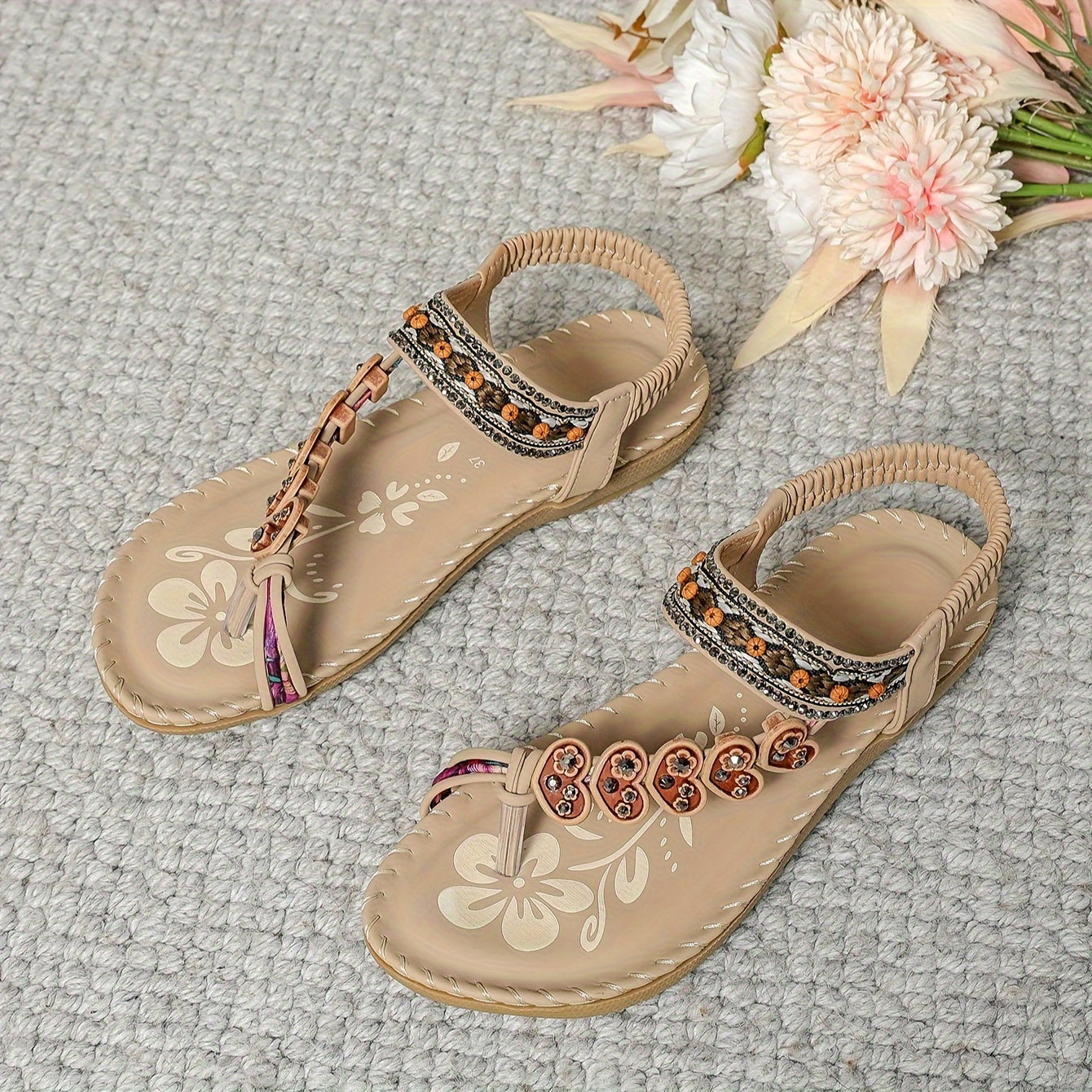 Soft-Sole Open-Toe Flat Sandals - Women's