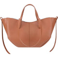 Grained Leather Tote Bag - Large Capacity Office Handbag