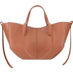Grained Leather Tote Bag - Large Capacity Office Handbag