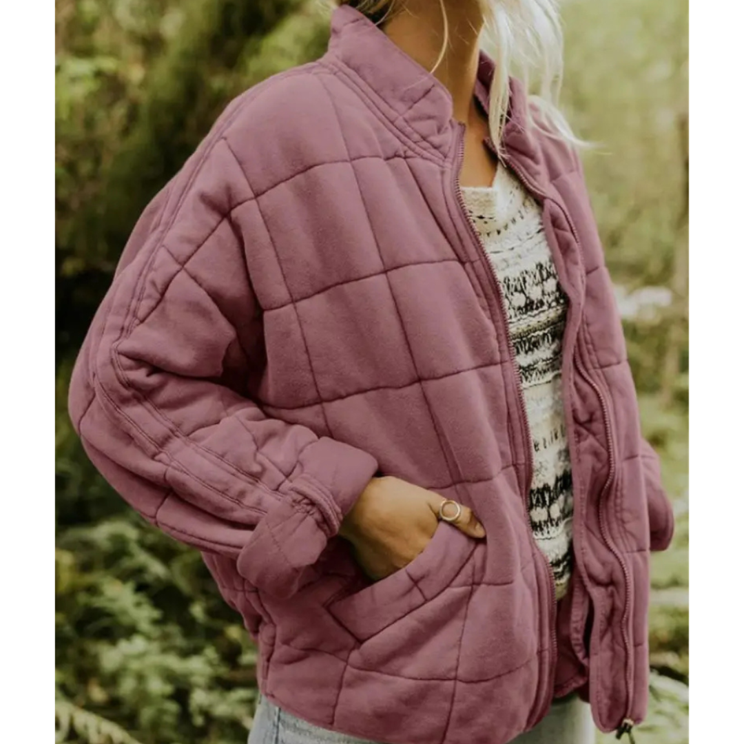 Warm Zip-Up Padded Winter Jacket