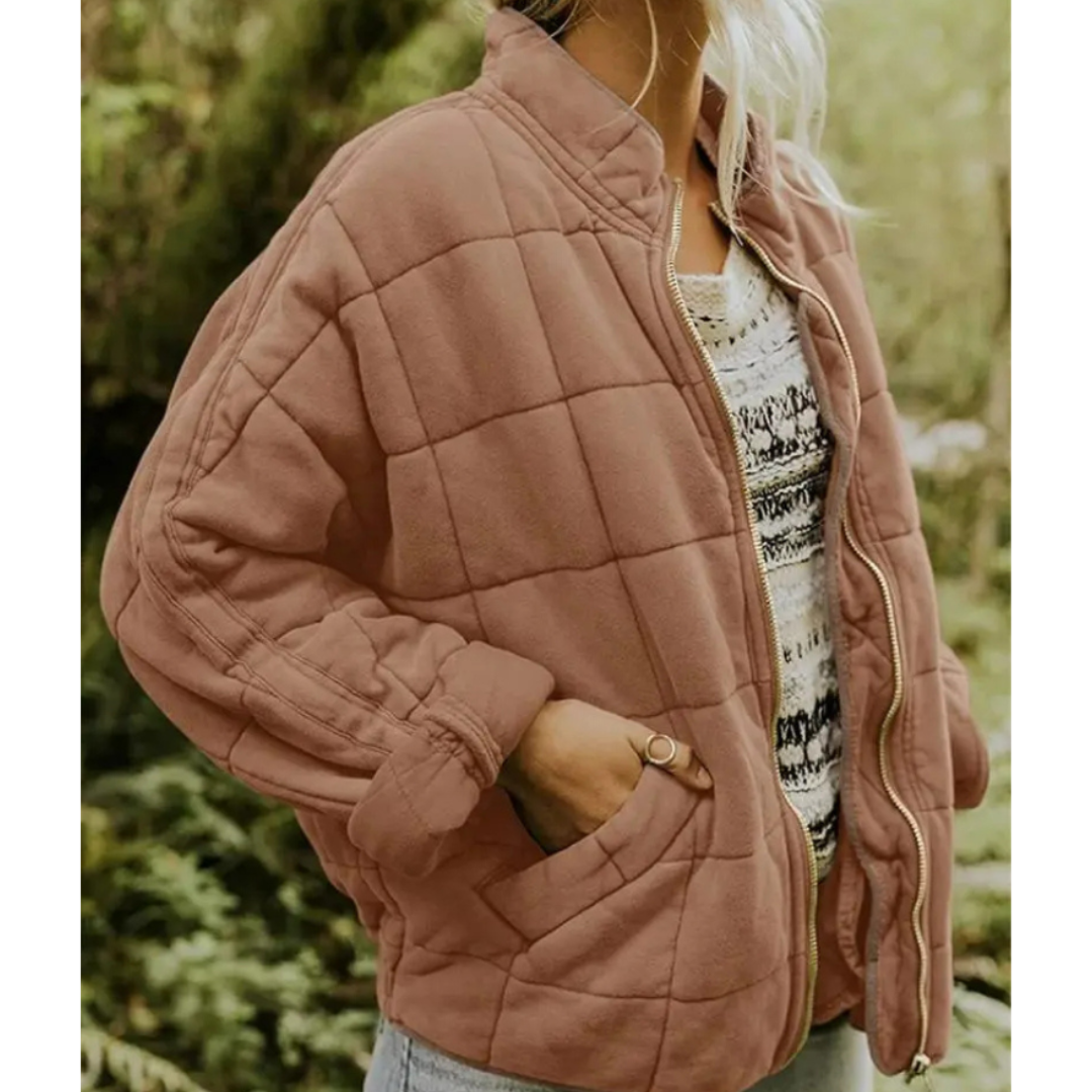 Warm Zip-Up Padded Winter Jacket