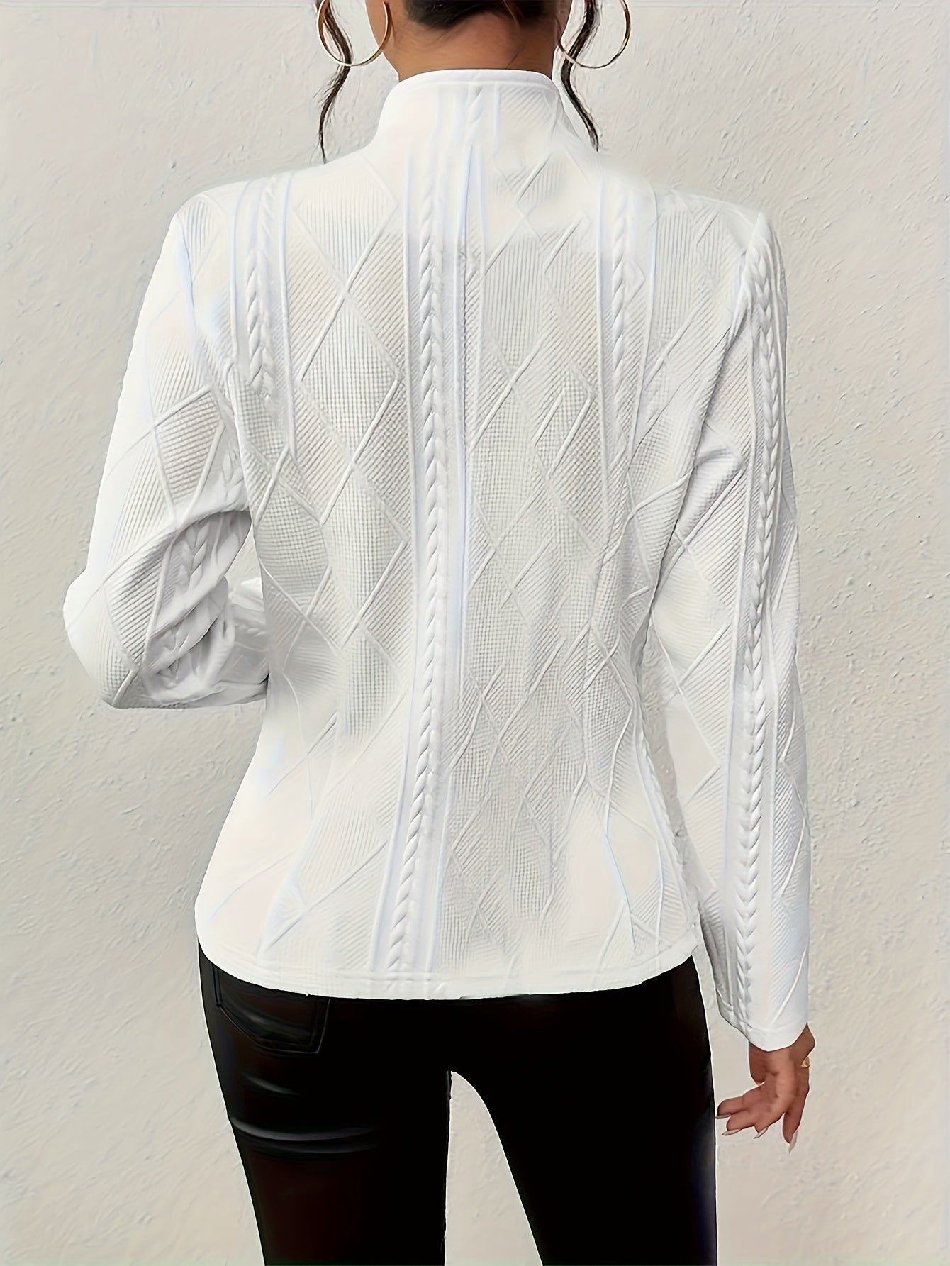 Elegant Long-Sleeve Draped Open Jacket