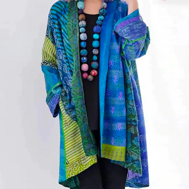Colourful Vintage Loose Light Cardigan