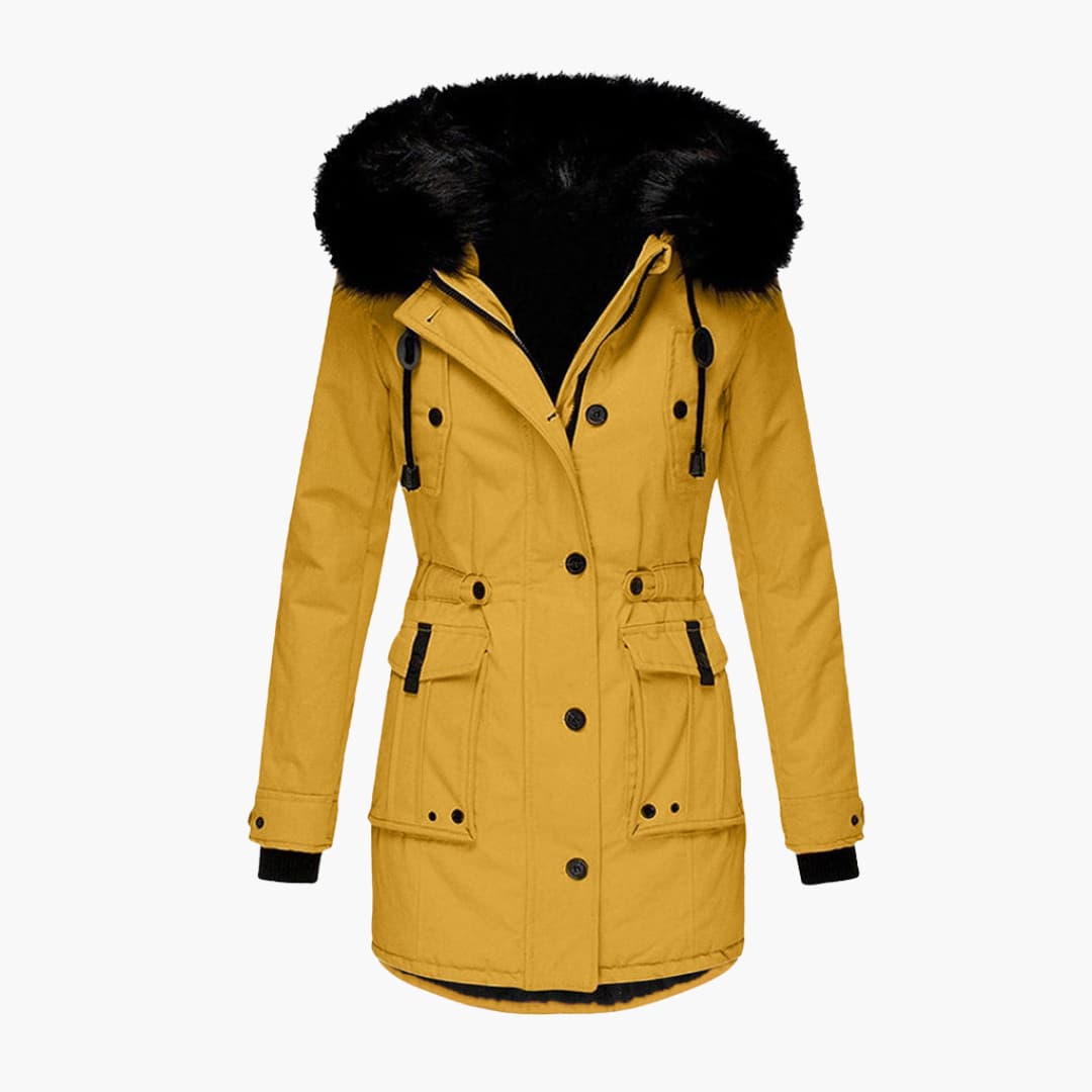 Hooded Buttoned Flap Pocket Parka
