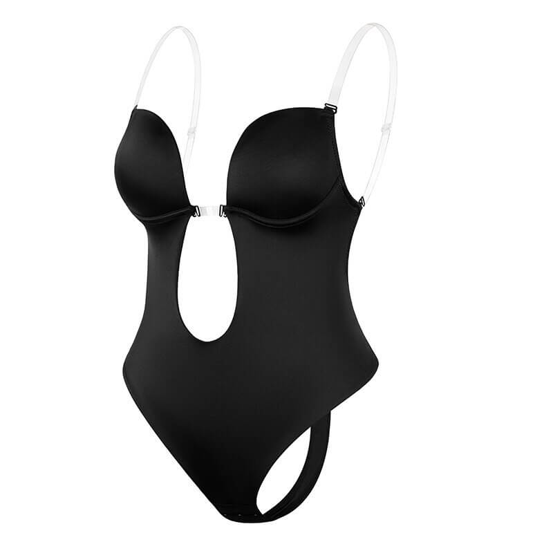 Deep-V Backless Body Shaper – Seamless Plunge Foundation Piece