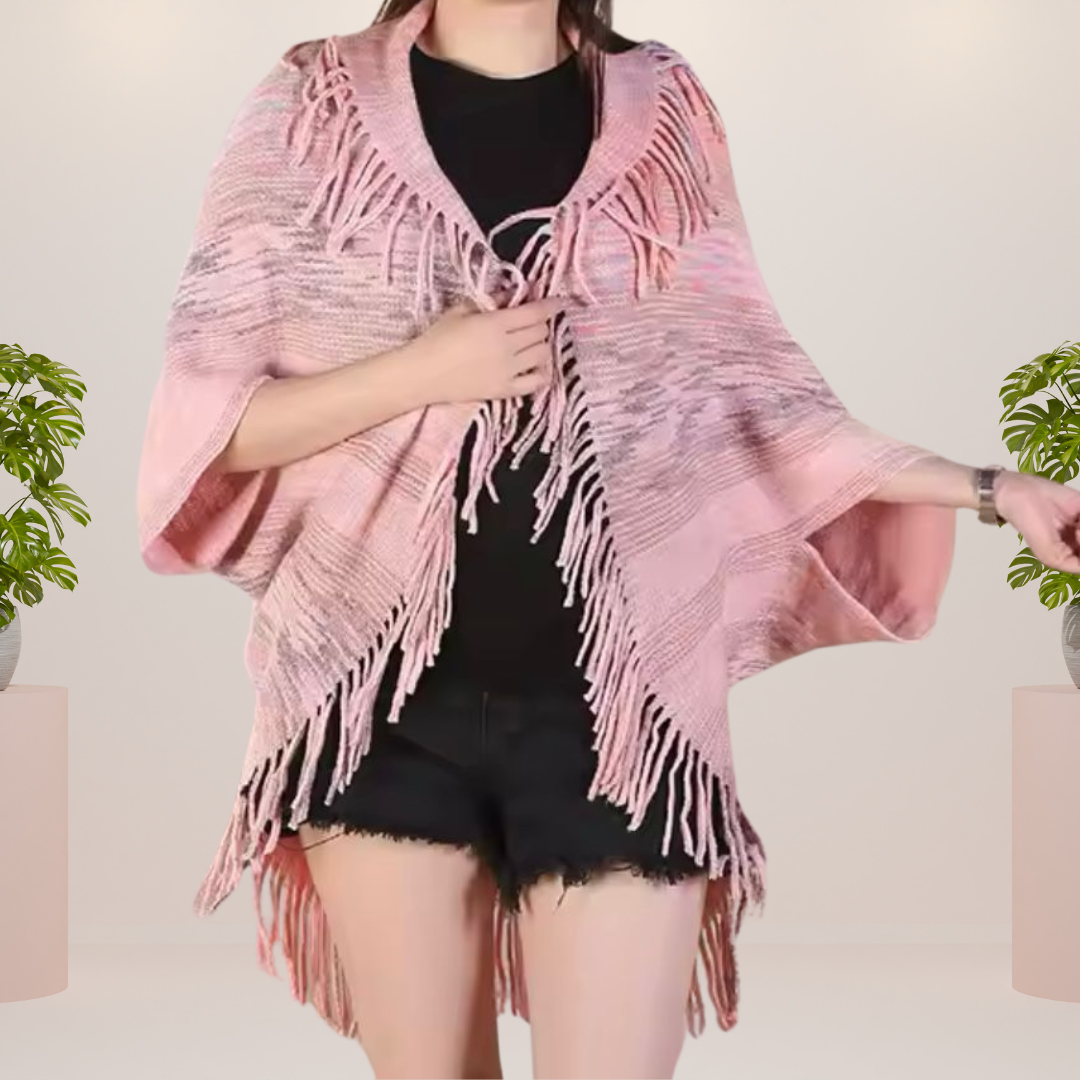 Elegant Draped Scarf Collar Jacket