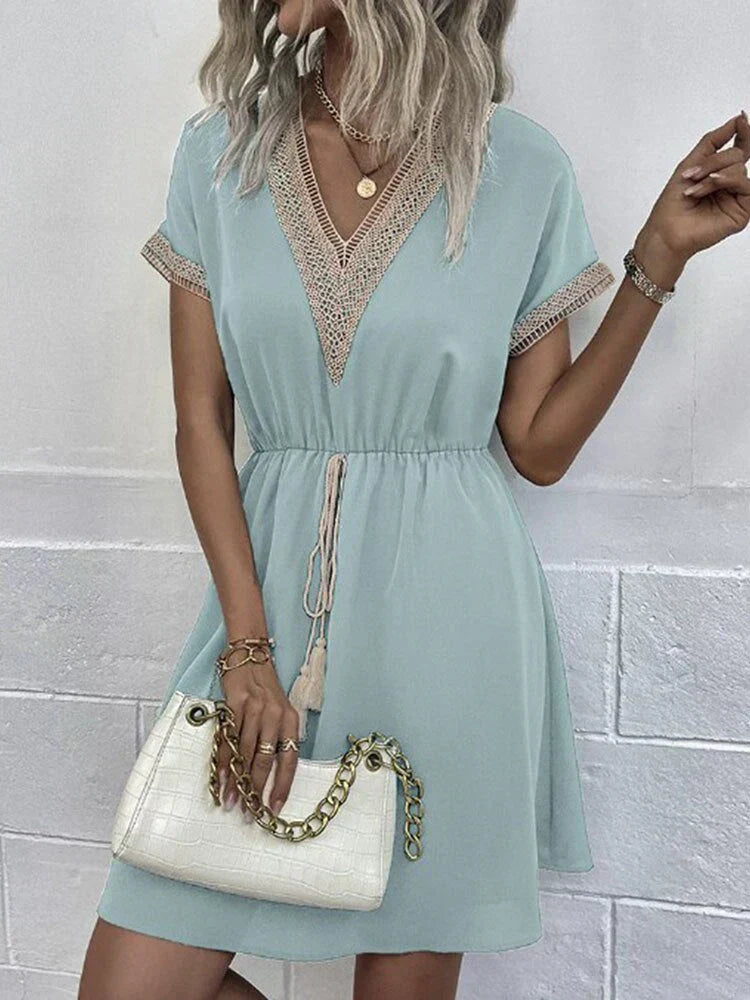 Short Sleeve Midi Dress
