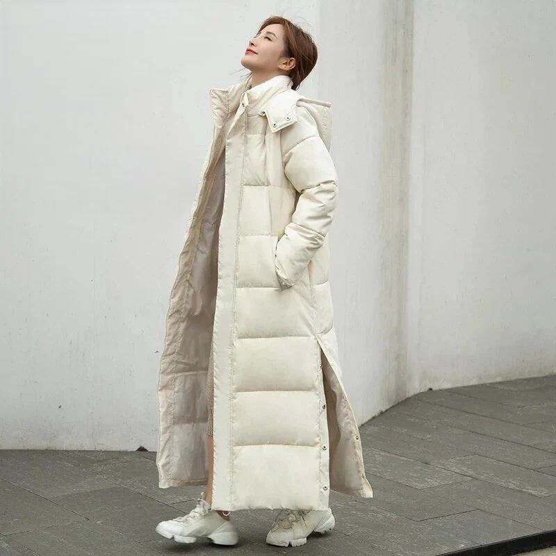 Long Padded Hooded Winter Jacket