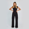 Women's Sleeveless Jumpsuit - Formal Wide-Leg One-Piece Party Suit