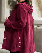 Hooded Corduroy Casual Warm Jacket