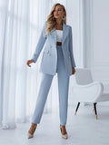 Double-Breasted Suit With Long Blazer
