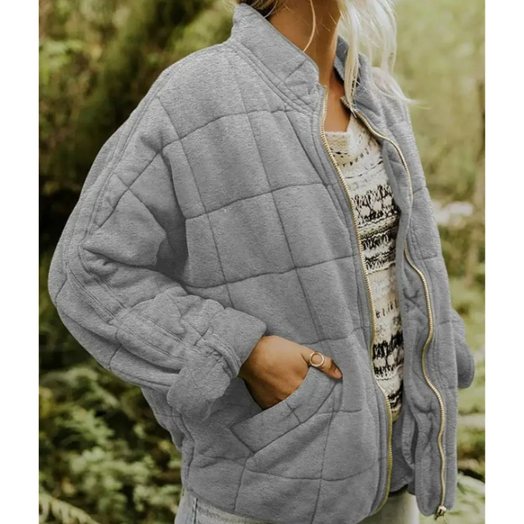 Warm Zip-Up Padded Winter Jacket
