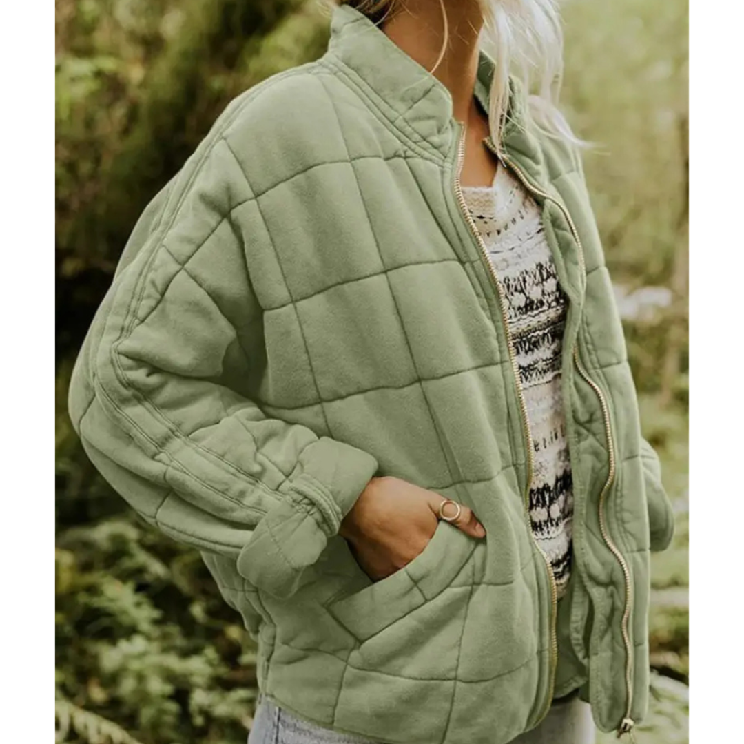 Warm Zip-Up Padded Winter Jacket