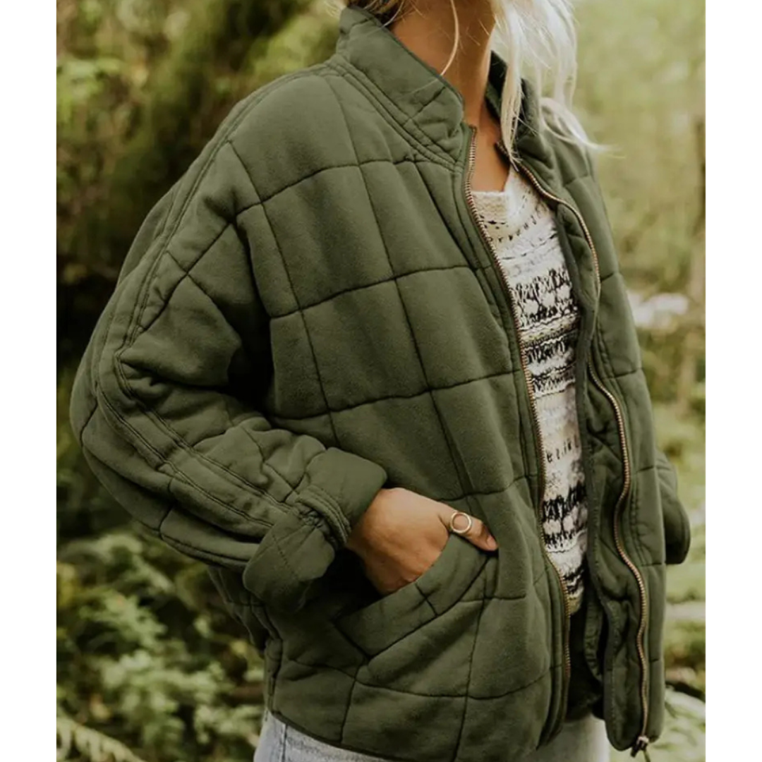 Warm Zip-Up Padded Winter Jacket