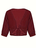 Lightweight Tie-Front Open Blouse