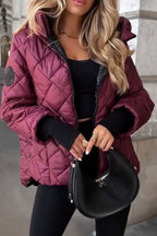 Elegant Zip-Up Hooded Sweat Jacket