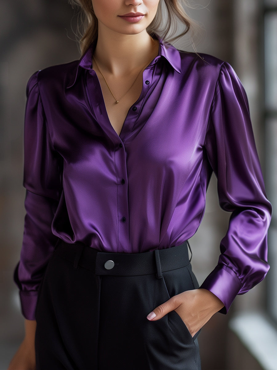 Ladies Slim Fit Blouse – With Long Sleeves, Suitable for Work and Everyday Use
