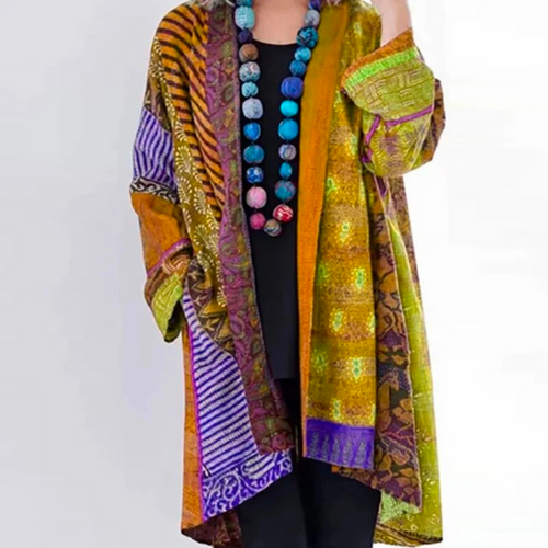 Colourful Vintage Loose Light Cardigan