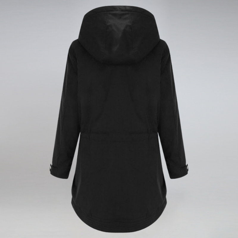 Hooded Zip Drawstring Winter Parka
