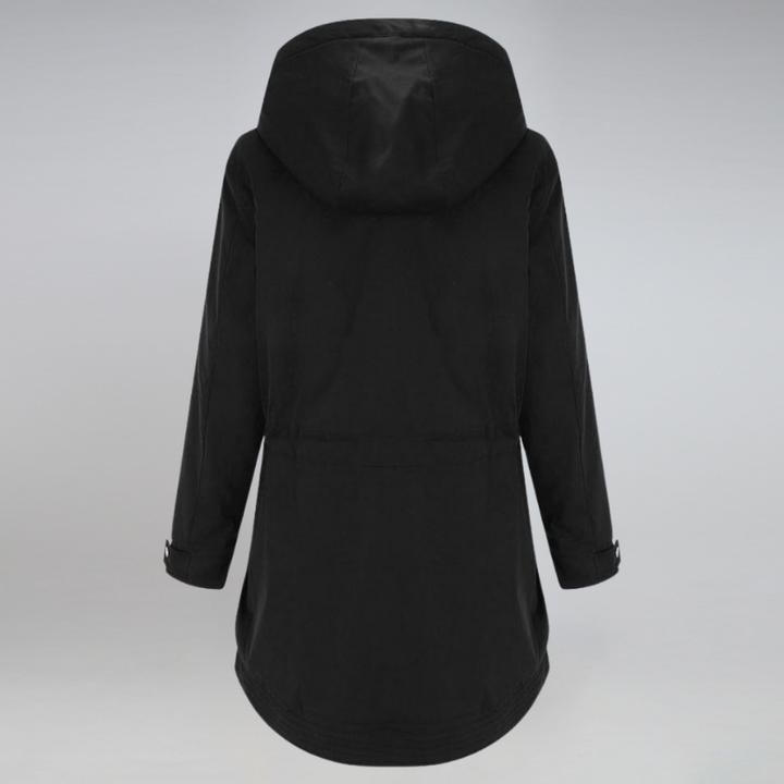 Hooded Zip Drawstring Winter Parka