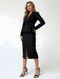 Women’s Spring Peplum Blazer Skirt Set