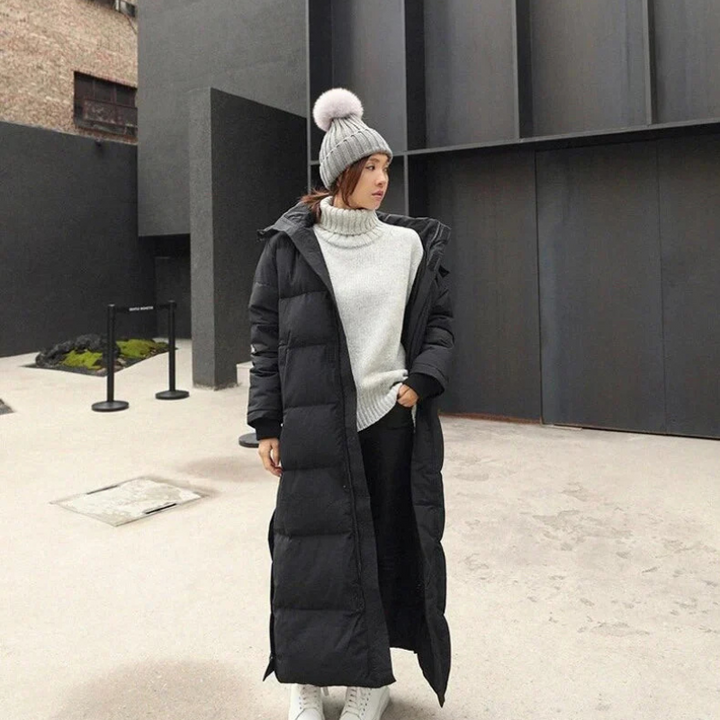 Long Padded Hooded Winter Jacket