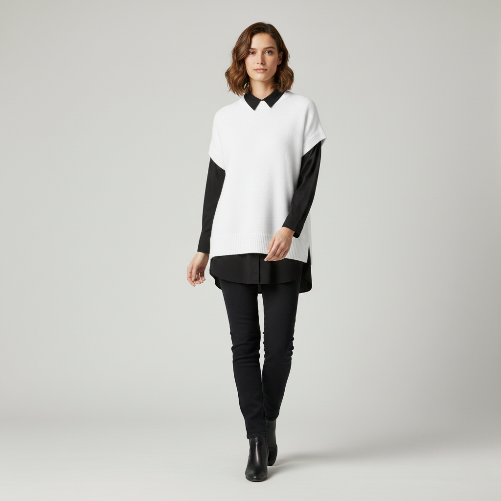 Soft knit jumper vest