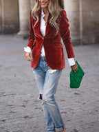 Elegant Velvet Tailored Evening Blazer