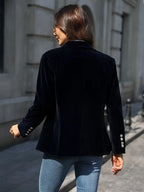 Elegant Velvet Tailored Evening Blazer