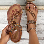 Soft-Sole Open-Toe Flat Sandals - Women's