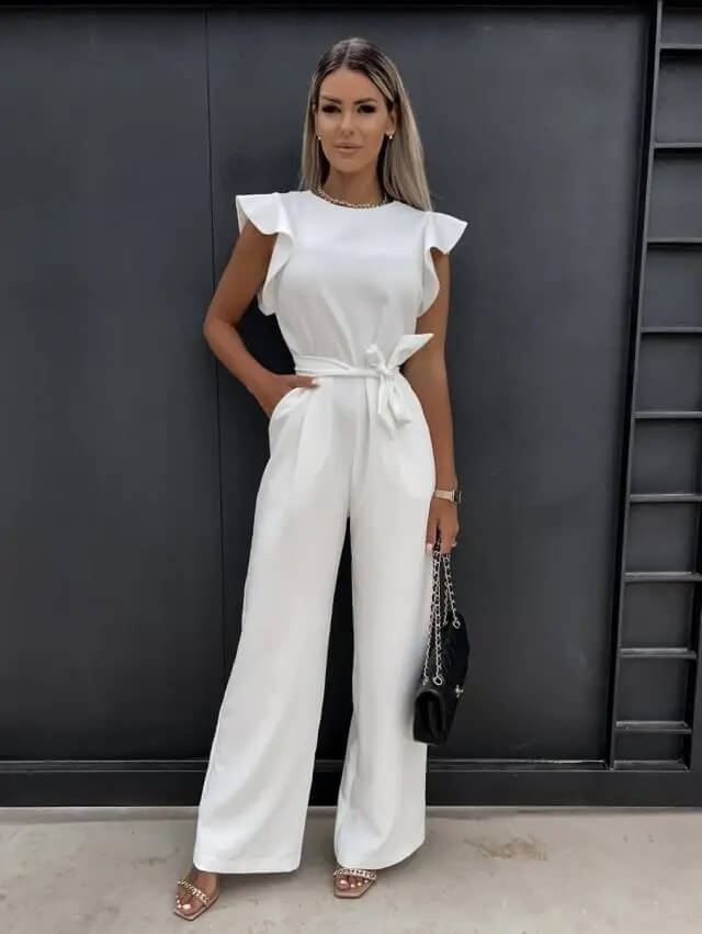 Women’s V-Neck Wide-Leg Jumpsuit