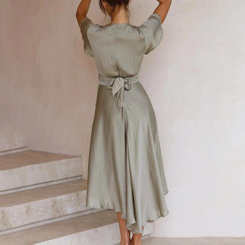Women's Loose-Fit Flowy Dress - Casual Summer Midi Dress