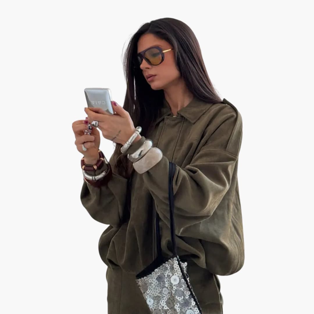 Vintage Green Transitional Lightweight Jacket