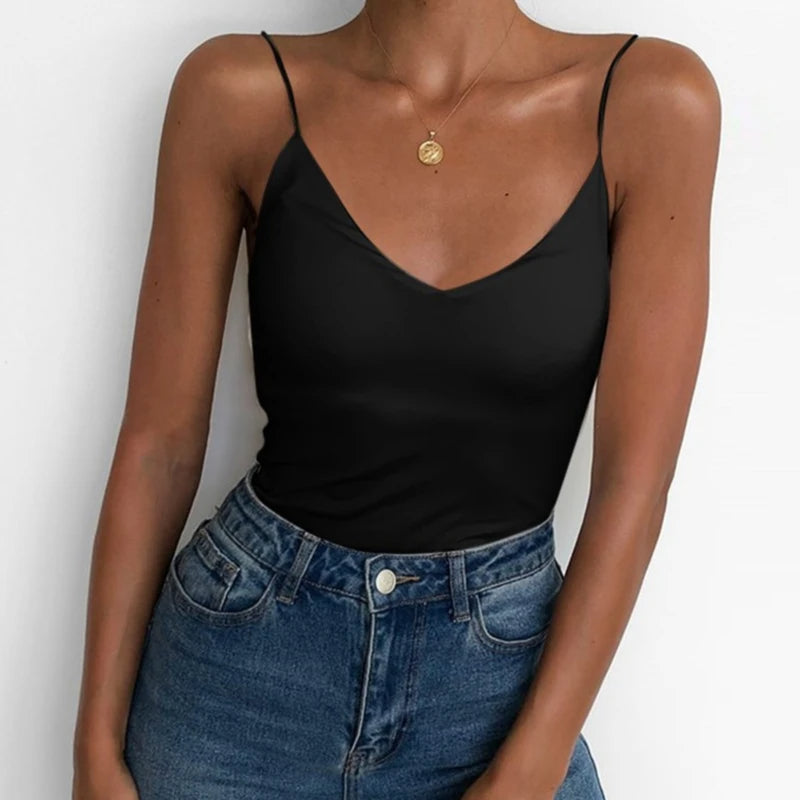 Woman's V-Neck Spaghetti Top