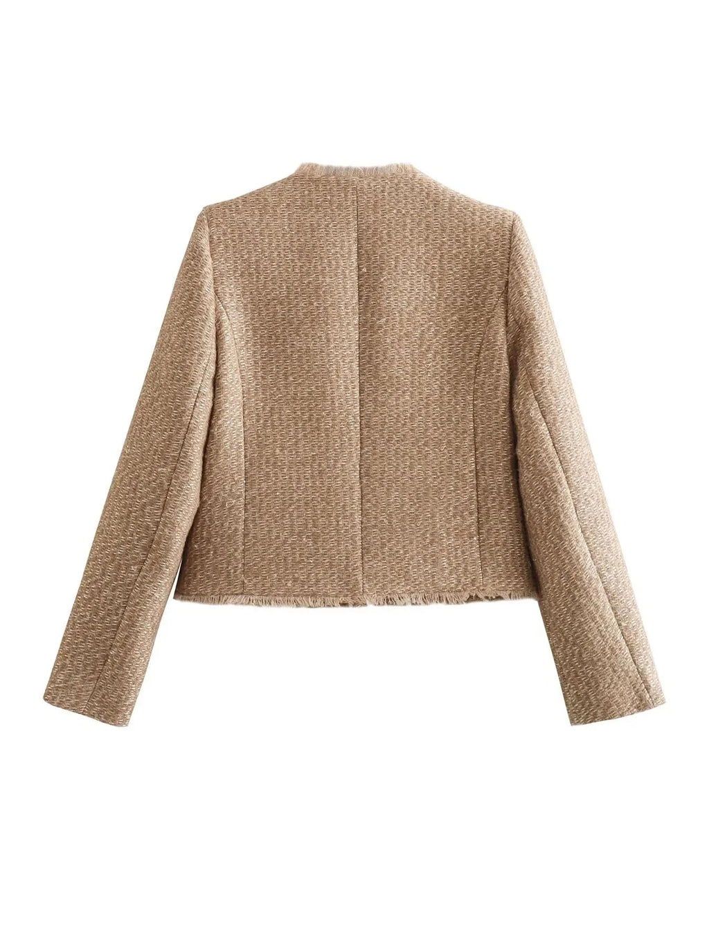 Elegant Short Textured Transitional Jacket