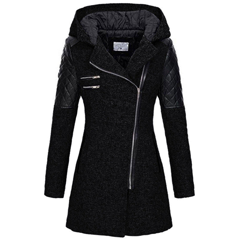 Warm Padded Velvet-Hood Winter Jacket