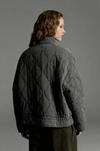 High-Collar Quilted Warm Padded Jacket
