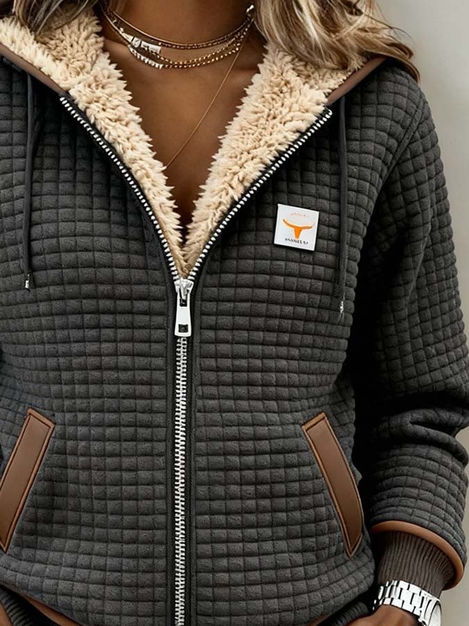 Polar Fleece Thermal Hooded Jacket