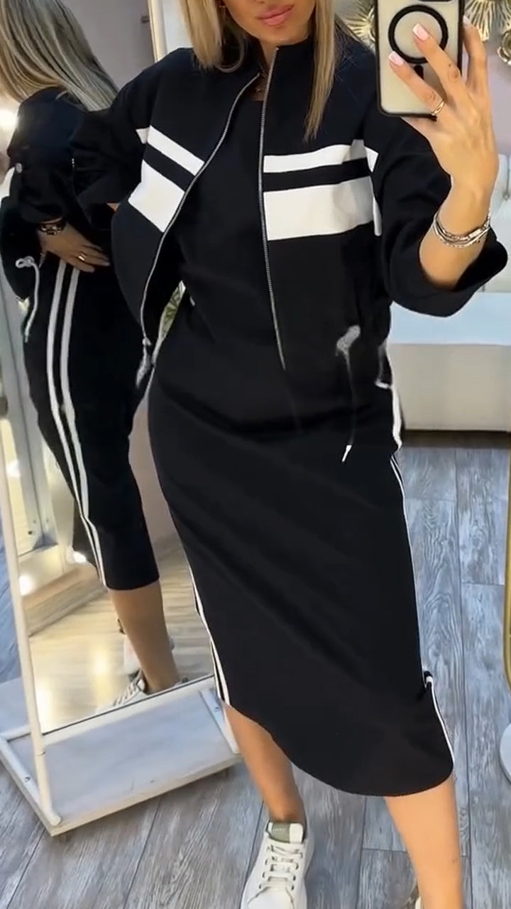 Round Neck Dress Jacket Set