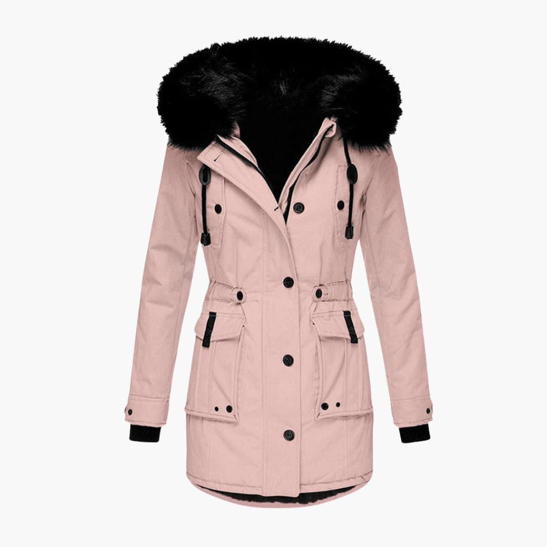 Hooded Buttoned Flap Pocket Parka